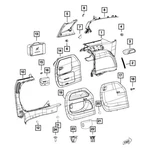For Chrysler Pacifica 17-24 Interior Quarter Panel Trim Insert. Fixed Price $362.36.