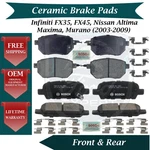 Bosch Oem Front & Rear Ceramic Brake Pads Kit For 2003-2009 Nissan Infiniti. Fixed Price $96.98.