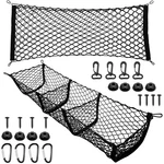 Tallew 2 Pcs Rear Cargo Net, Adjustable Elastic Mesh 3 Pocket .... Fixed Price $38.34.