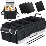 Oasser Trunk Organizer With Cooler Bag, Large Collapsible Xxl, Black & Grey. Fixed Price $73.49.