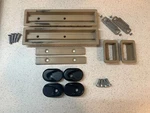 Complete Set Mercedes S124 Rear Roller Cargo Cover Mounting Hardware Cream Beige. Fixed Price $145.00.