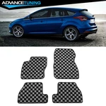 Fits 12-18 Ford Focus 4DR Oe Floor Mats Carpets Checkered Black Gray Plaid. Fixed Price $62.99.