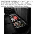 Rear Truck Underseat Storage Box, Fit 2017-2025 Ford F-250 F-350 Super .... Fixed Price $79.99.