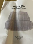 Wellvisors Trunk Liner Cargo Mat Black For Toyota RAV4, Hybrid 2019-2020. Fixed Price $20.00.