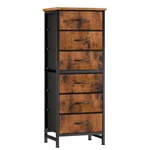 Storage Chest Featuring Five Drawers, Fabric Bins, Robust Steel Frame, And. Fixed Price $114.99.