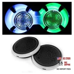 2PCS Led Cup Holder Lights, 7 Colors Changing Dog Paw Car Coaster With Glitter. Fixed Price $13.91.