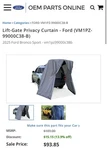 Lift-gate Privacy Curtain Ford (VM1PZ-99000C38-B) 2025 Bronco Sport. Fixed Price $40.00.