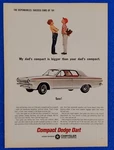 1964 White Dodge Dart 2-DOOR Hardtop Original Classic Print Ad American Style. Fixed Price $11.99.