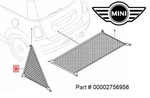 Mini Cooper Oem Cargo Trunk Floor & Lateral Net 00002756956 Qco. Fixed Price $39.95.