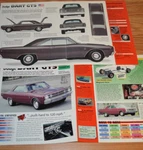 1968 Dodge Dart Gts 383 Specs Info Poster Original Brochure Ad Mopar. Fixed Price $18.99.
