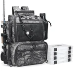 Rabjen Fishing Tackle Backpack With Rod Holders, Bottle Holder, Storage Bag. Fixed Price $93.99.