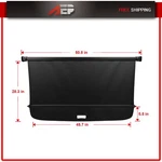 For Volkswagen Tiguan 2018-2024 Cargo Cover Rear Trunk Privacy Shade Retractable. Fixed Price $76.01.