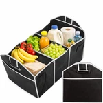 Car Trunk Organizer With 3 Compartments Collapsible Storage Bin For Organization. Fixed Price $9.99.