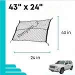 43" X 24" Floor Trunk Cargo Net For Jeep Patriot (2007-2017) Luggage Holder. Fixed Price $16.50.