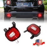 3D Led Rear Bumper Reflectors Fog Tail Backup Lights For 2015-2022 Jeep Renegade. Fixed Price $54.99.