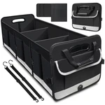 Aophy Trunk Organizer For Car, 95L Capacity Storage Large, Black Gray. Fixed Price $127.14.