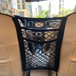 Mbvbn 3-LAYER Car Mesh Organizer, Seat Back Net Bag, Barrier Of Black. Fixed Price $15.35.
