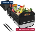 Povtii Large Organizer For Car, 95L Stretchable Storage Trunk With Div. Fixed Price $52.07.