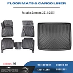 Floor Mats & Trunk Cargo Liner For Porsche Cayenne 2011-2017 3D Tpe Full Set. Fixed Price $122.99.