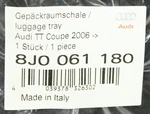 Audi All Weather Cargo Mat Part Number 8J0-061-180. Fixed Price $107.99.
