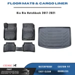 Floor Mats & Trunk Cargo Liner For Kia Rio Hatchback 2018-2021 3D Full Set. Fixed Price $107.99.