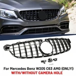 Gt Black Grille W/camera Hole For 2015-2018 Mercedes-benz W205 C63S Amg. Fixed Price $71.85.