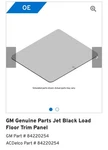 84220254 Chevrolet Equinox Rear Trunk Cargo Spare Floor Panel Carpet Cover Oem. Fixed Price $210.99.
