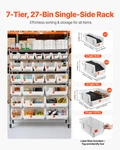 7-TIER Rolling Storage Rack 26 Steel Wire Shelving W/ Wheels. Fixed Price $380.99.